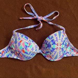 Xhilaration Push-up Patterned Bikini Top Pastel S